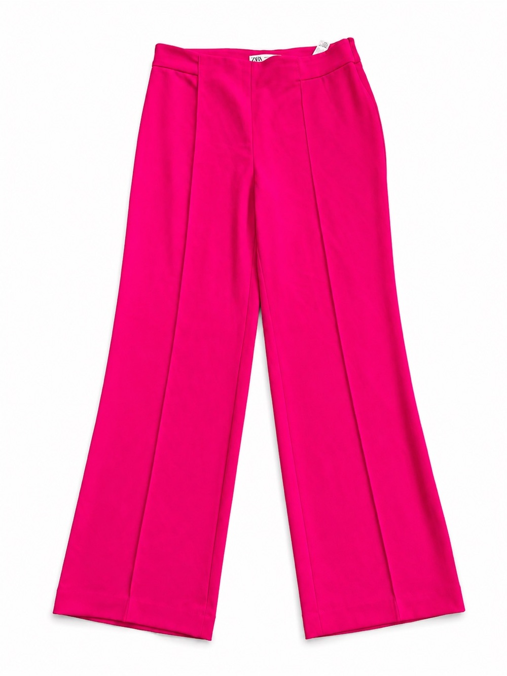 ZARA Women’s XL Hot Pink Fuchsia Wide Leg Tailored Trousers